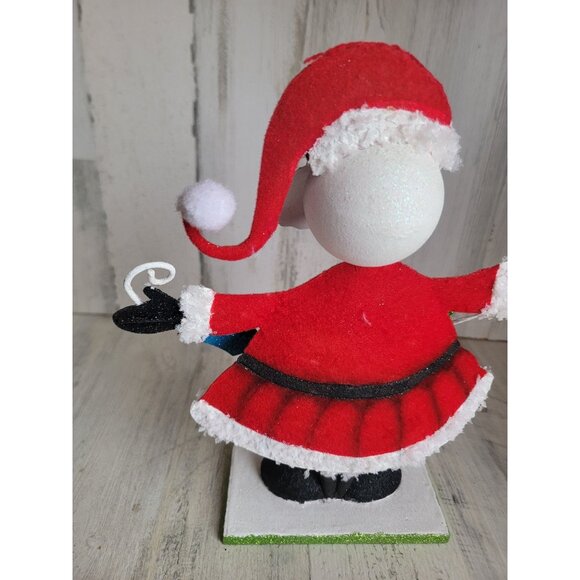 Pier 1 Import AS IS Bobble Santa Claus gift glitter metal - Picture 8 of 10